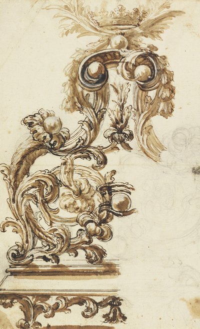 Design for a Gilt Bronze Ornament by Giovanni Battista Foggini